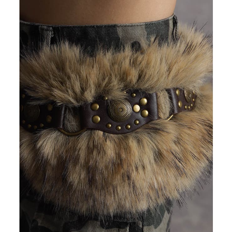 【みるきー】プードルファーベルトパンプス フリルベルトドーリーファーサンダル – pium