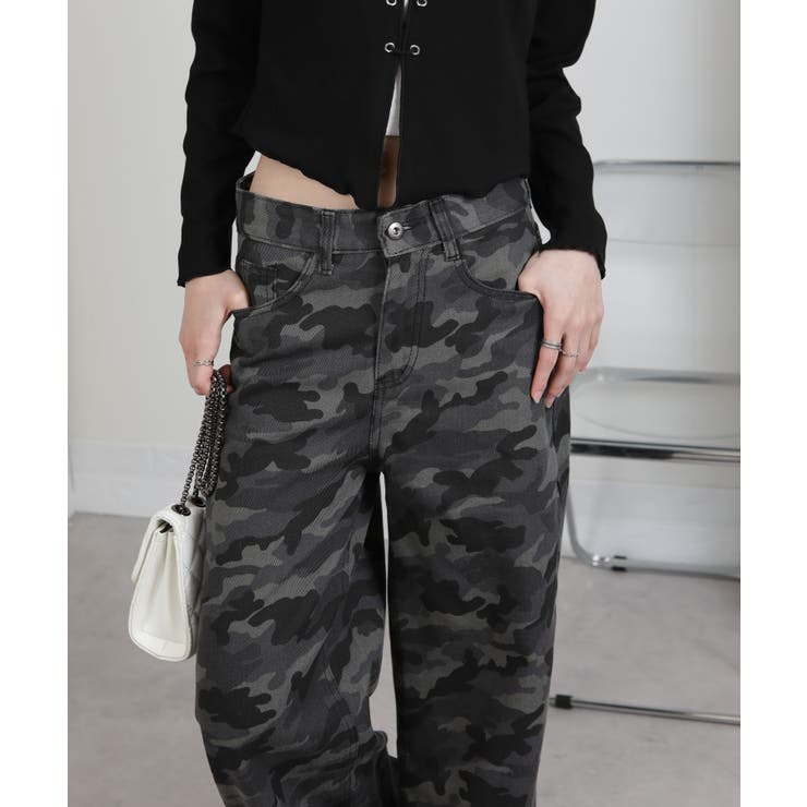 迷彩柄ワイド ルーズパンツ | Pumpkin  Port | 詳細画像10 