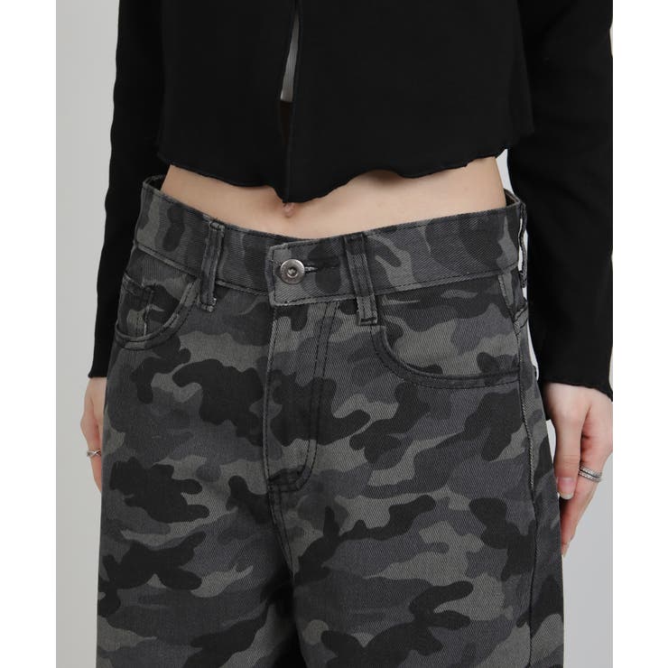 迷彩柄ワイド ルーズパンツ | Pumpkin  Port | 詳細画像11 