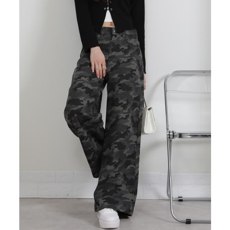 迷彩柄ワイド ルーズパンツ | Pumpkin  Port | 詳細画像9 