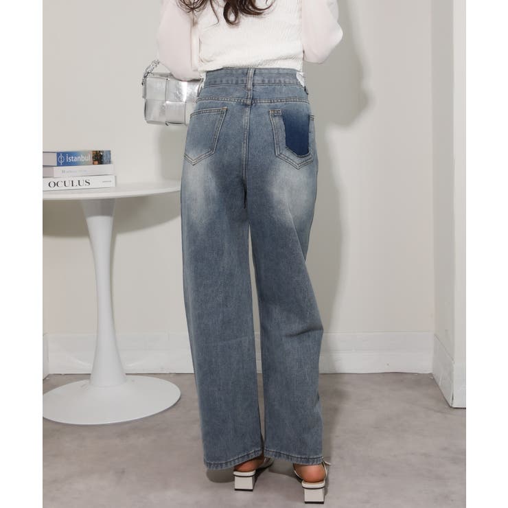 レースウエスト ジルコン付 デニムパンツ | Pumpkin  Port | 詳細画像8 