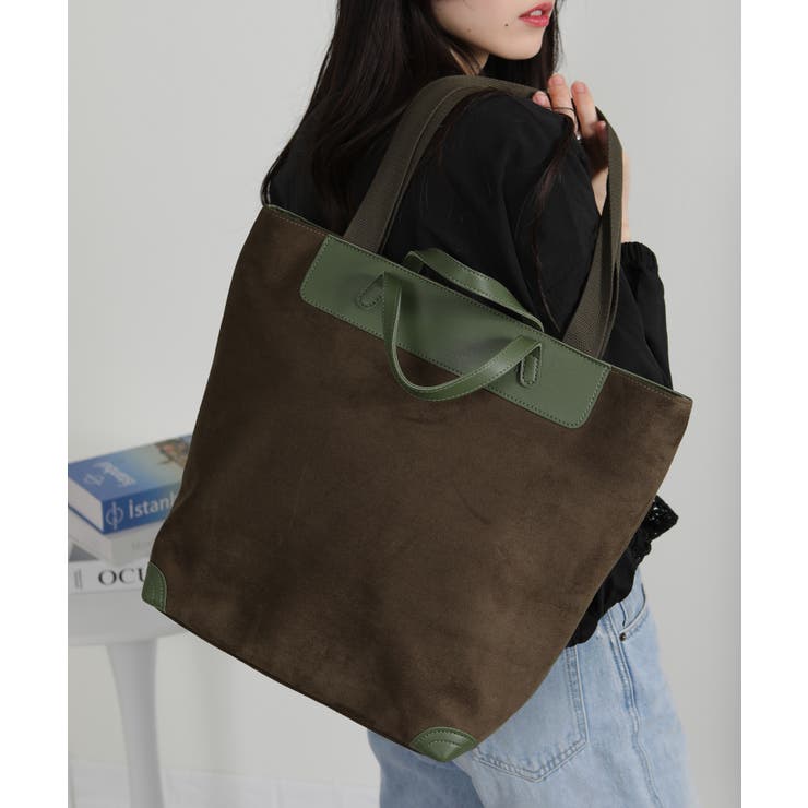 A4収納可能 スウェードライク トートバッグ | Pumpkin  Port | 詳細画像11 