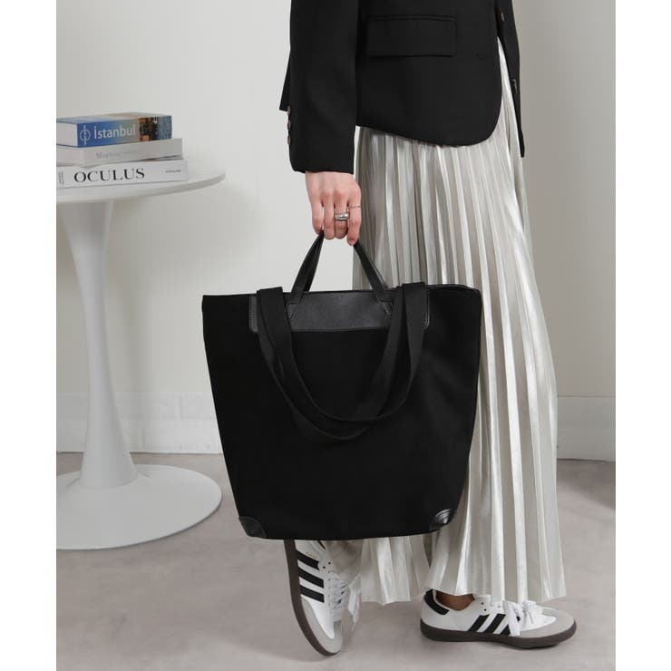 A4収納可能 スウェードライク トートバッグ | Pumpkin  Port | 詳細画像4 