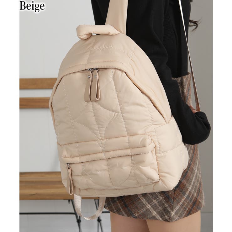 ベージュ | キルティング リュックサック | Pumpkin  Port