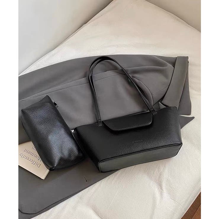 フラップ付き横長トートバッグ（バッグインバッグ付き） | Pumpkin  Port | 詳細画像12 