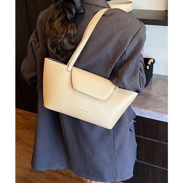 フラップ付き横長トートバッグ（バッグインバッグ付き） | Pumpkin  Port | 詳細画像29 