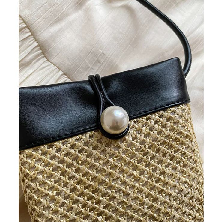 パールボタン ジュート素材 サコッシュバッグ | Pumpkin  Port | 詳細画像20 