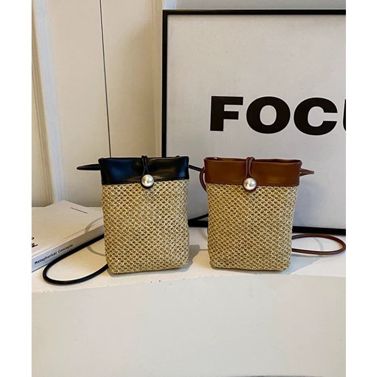 パールボタン ジュート素材 サコッシュバッグ | Pumpkin  Port | 詳細画像24 