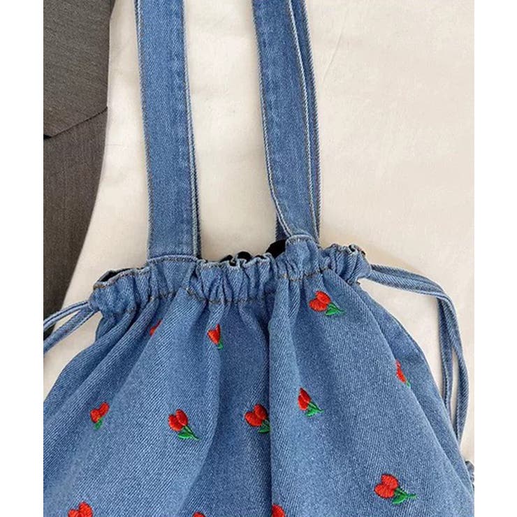 チューリップ刺繍 巾着 トートバッグ | Pumpkin  Port | 詳細画像27 