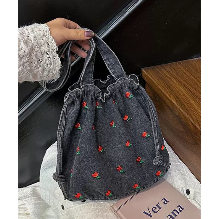 チューリップ刺繍 巾着 トートバッグ | Pumpkin  Port | 詳細画像8 