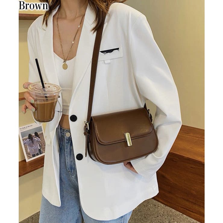 ブラウン | ラウンド型ゴールドビット ショルダーバッグ | Pumpkin  Port