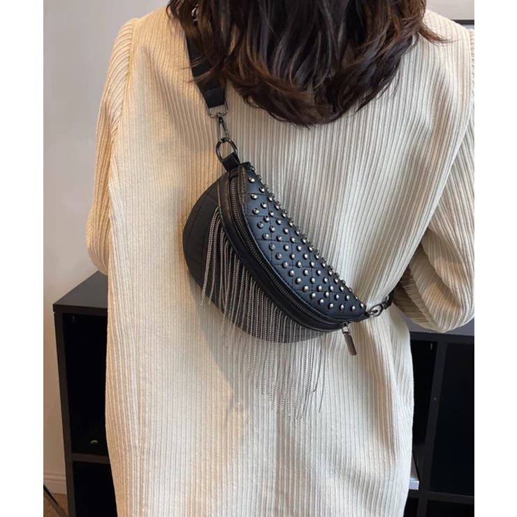 フリンジ＆スタッズ付 ボディーバッグ | Pumpkin  Port | 詳細画像11 