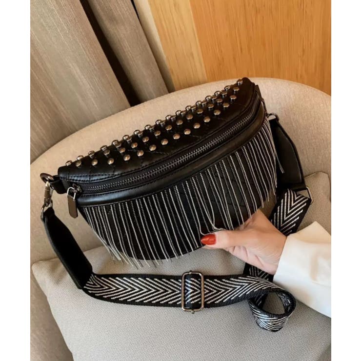 フリンジ＆スタッズ付 ボディーバッグ | Pumpkin  Port | 詳細画像13 