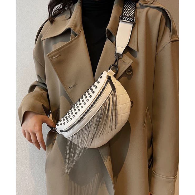 フリンジ＆スタッズ付 ボディーバッグ | Pumpkin  Port | 詳細画像2 