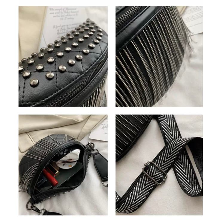 フリンジ＆スタッズ付 ボディーバッグ | Pumpkin  Port | 詳細画像21 