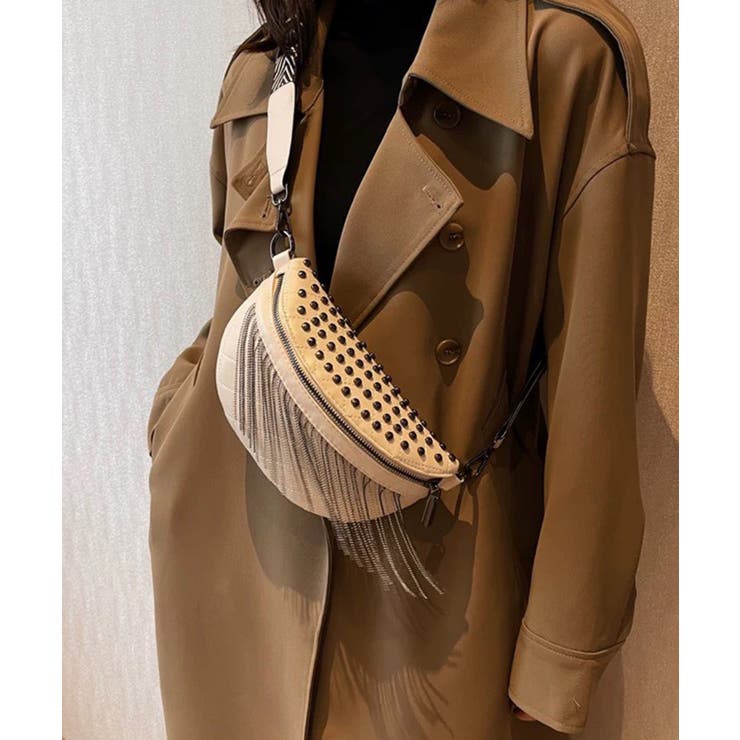 フリンジ＆スタッズ付 ボディーバッグ | Pumpkin  Port | 詳細画像3 