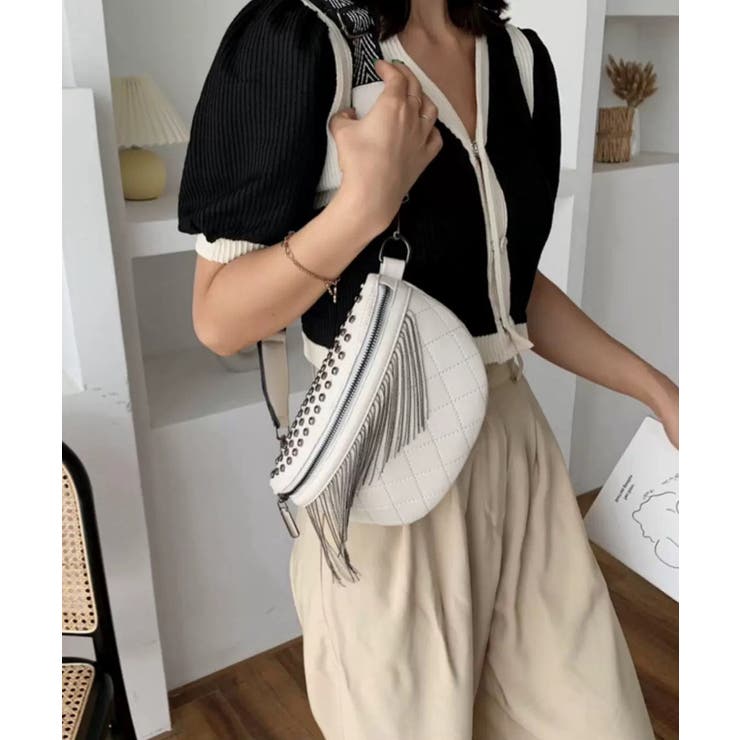 フリンジ＆スタッズ付 ボディーバッグ | Pumpkin  Port | 詳細画像4 