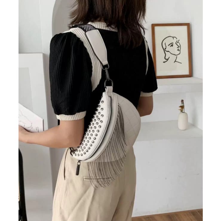 フリンジ＆スタッズ付 ボディーバッグ | Pumpkin  Port | 詳細画像5 