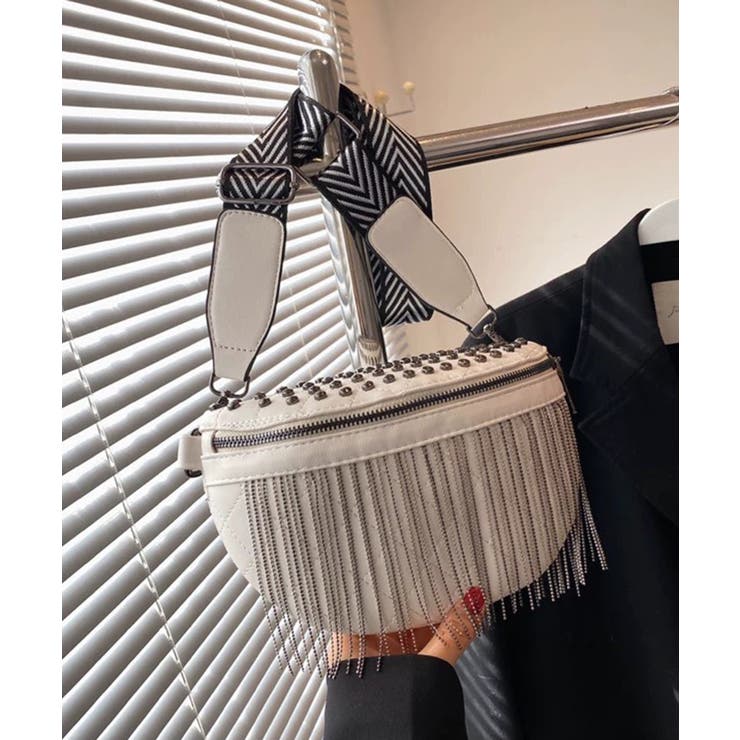 フリンジ＆スタッズ付 ボディーバッグ | Pumpkin  Port | 詳細画像7 