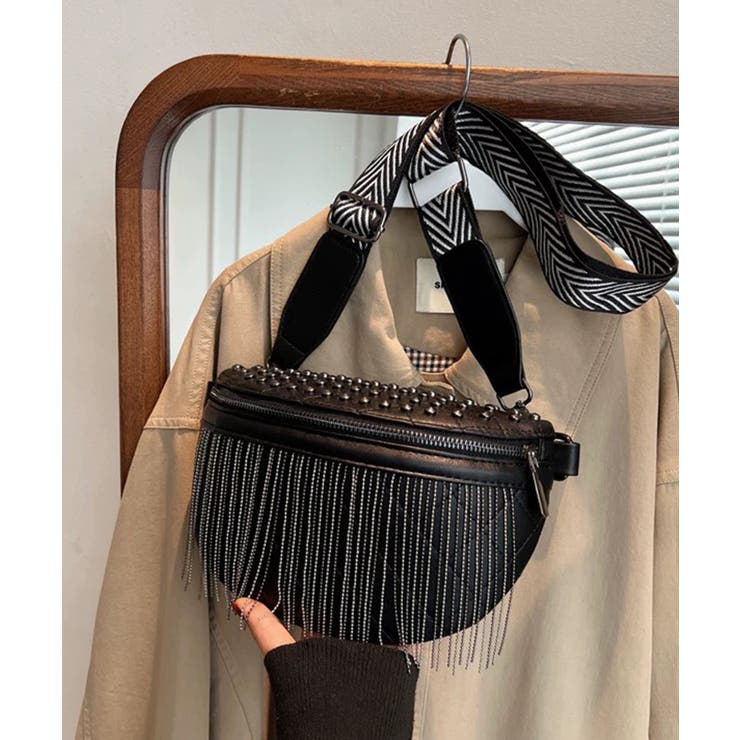 フリンジ＆スタッズ付 ボディーバッグ | Pumpkin  Port | 詳細画像8 