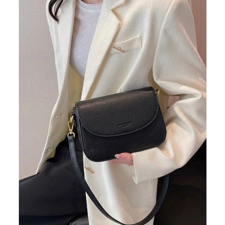 ロゴポイント ラウンド型フラップショルダーバッグ | Pumpkin  Port | 詳細画像11 