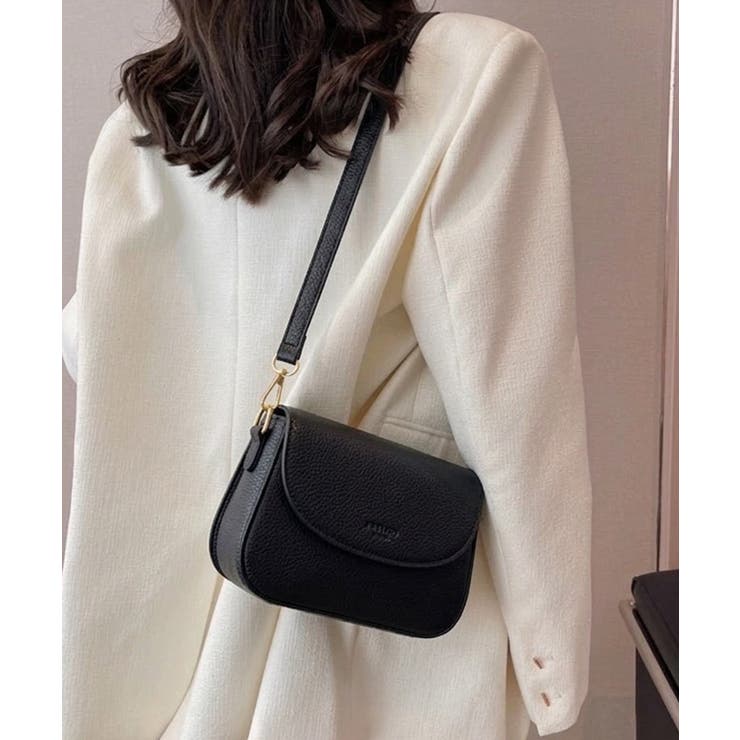 ロゴポイント ラウンド型フラップショルダーバッグ | Pumpkin  Port | 詳細画像12 