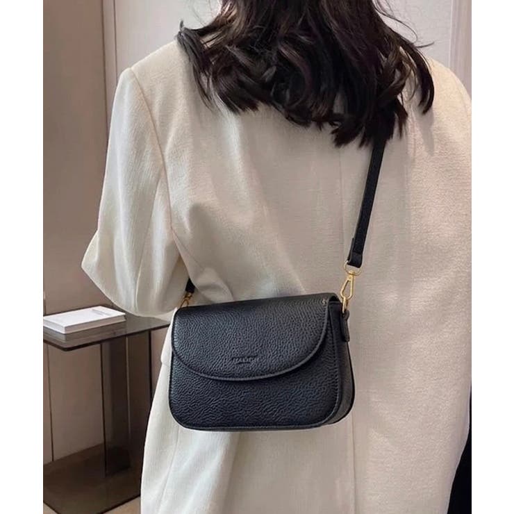 ロゴポイント ラウンド型フラップショルダーバッグ | Pumpkin  Port | 詳細画像14 