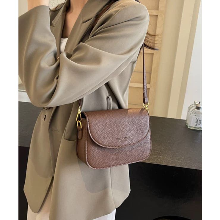 ロゴポイント ラウンド型フラップショルダーバッグ | Pumpkin  Port | 詳細画像23 