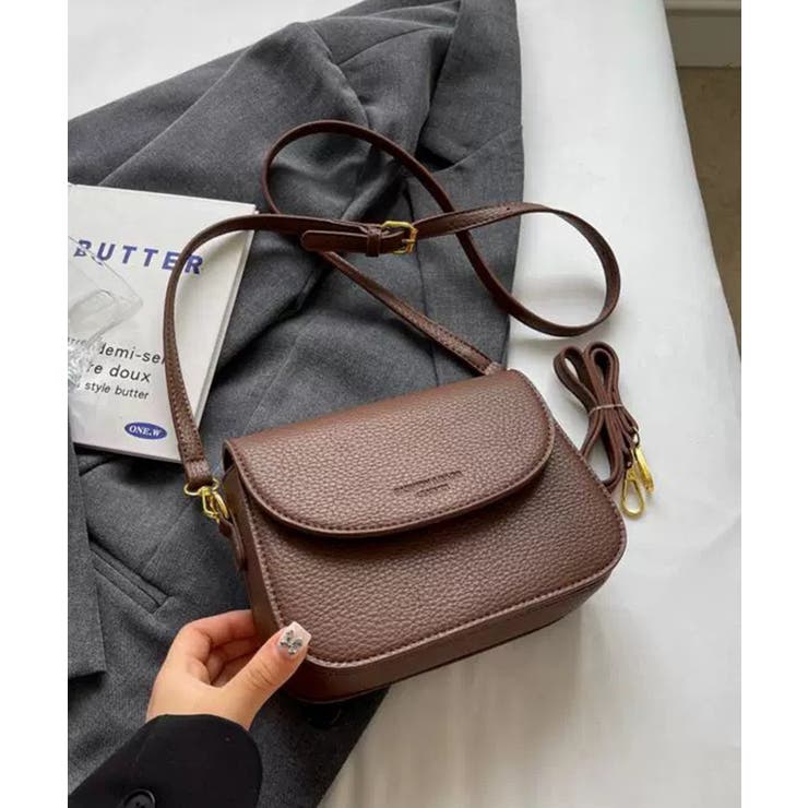 ロゴポイント ラウンド型フラップショルダーバッグ | Pumpkin  Port | 詳細画像27 