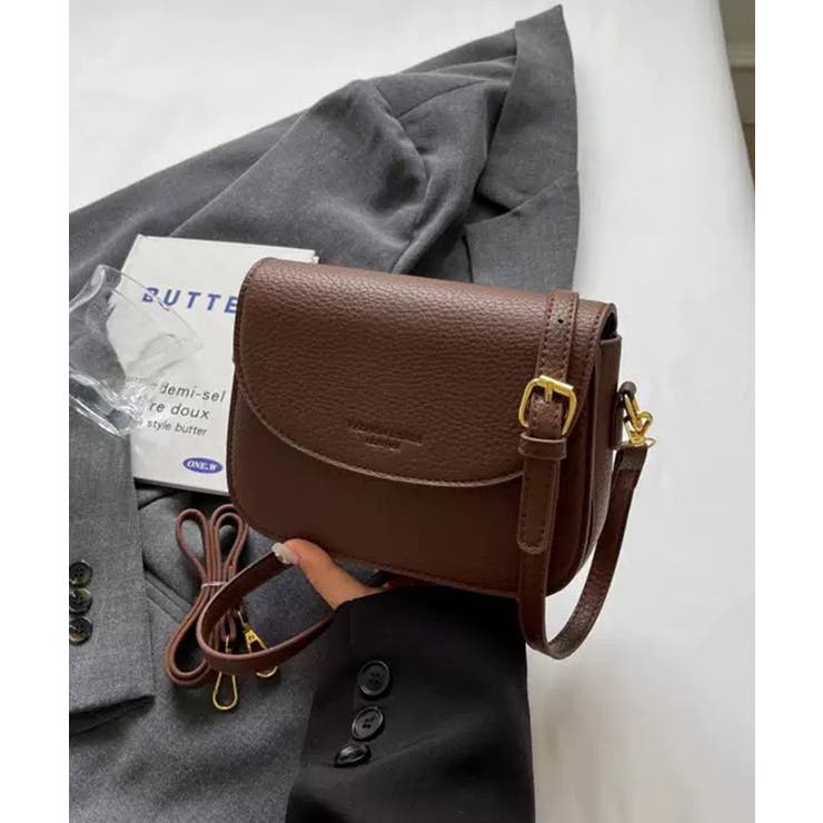 ロゴポイント ラウンド型フラップショルダーバッグ | Pumpkin  Port | 詳細画像28 