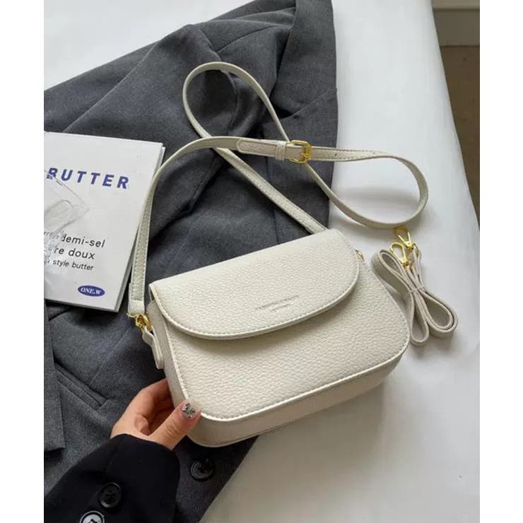 ロゴポイント ラウンド型フラップショルダーバッグ | Pumpkin  Port | 詳細画像8 