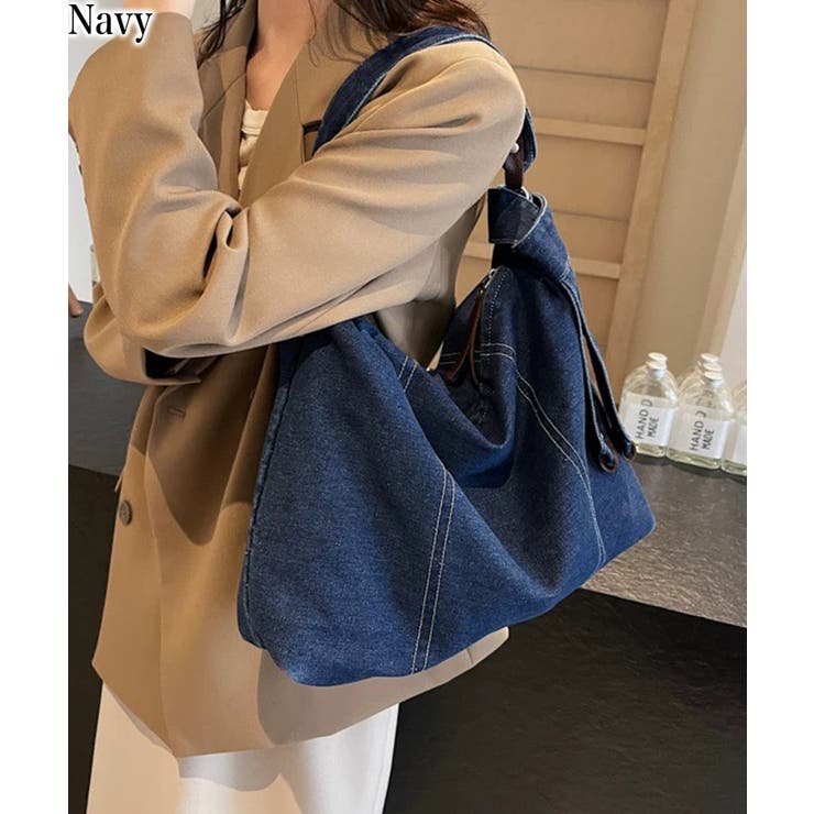 ネイビー | デニム BIGトートバッグ | Pumpkin  Port