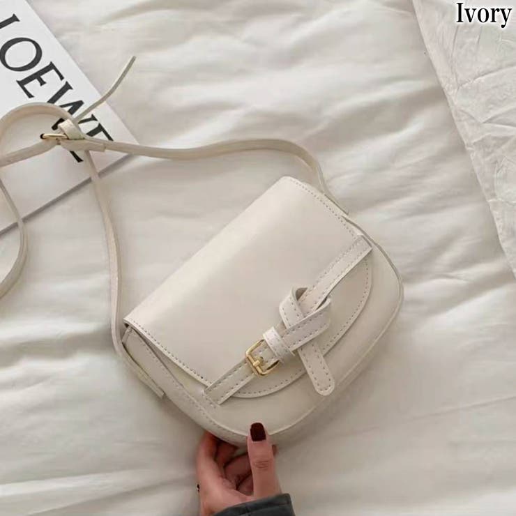 アイボリー | ベルトデザイン ショルダーバッグ | Pumpkin  Port