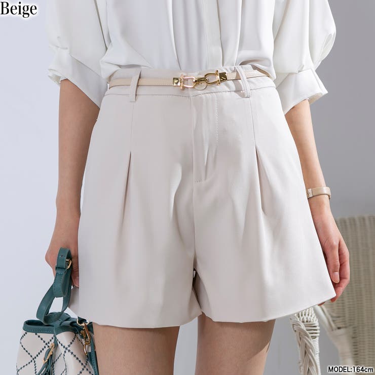 タック入り ショートパンツ[品番：PPNW0003280]｜Pumpkin Port