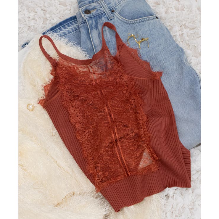 バックレース キャミソール[品番：PPNW0004598]｜Pumpkin Port