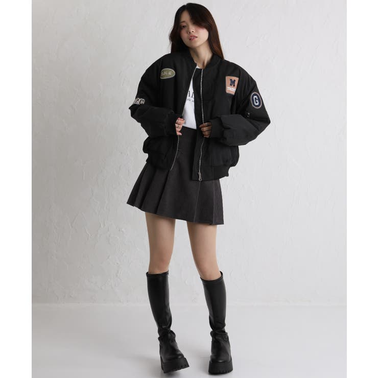 中綿 ワッペン付き ショート丈 ブルゾン | Pumpkin  Port | 詳細画像7 