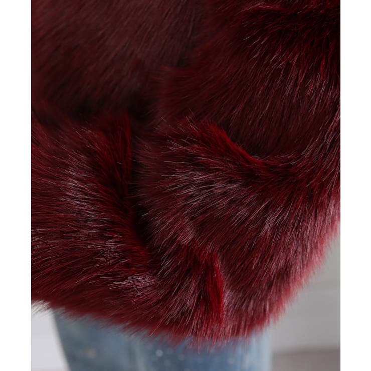 フード付き 毛足長フェイクファー ショート丈 ジップアップ ブルゾン | Pumpkin  Port | 詳細画像44 