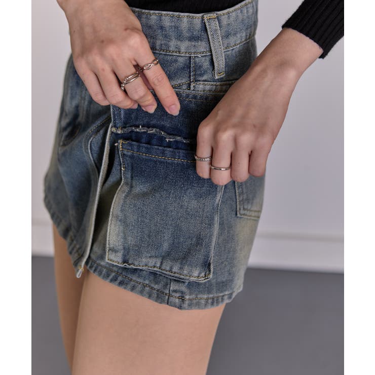 フェイクスカート デニムショートパンツ | Pumpkin  Port | 詳細画像14 