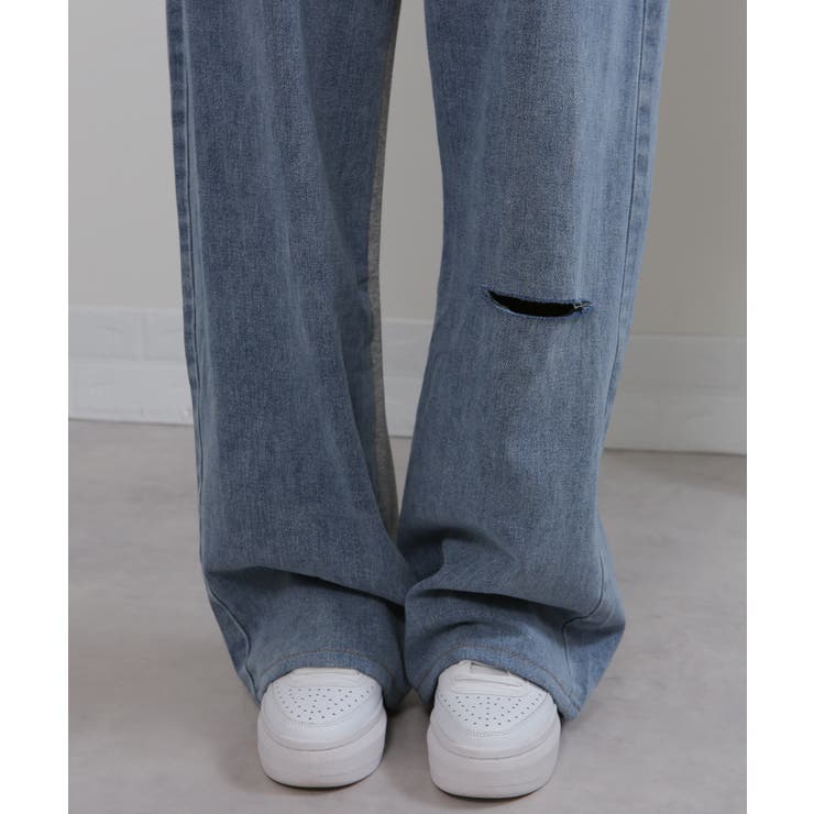 BACK スウェット切替 デニムパンツ | Pumpkin  Port | 詳細画像11 