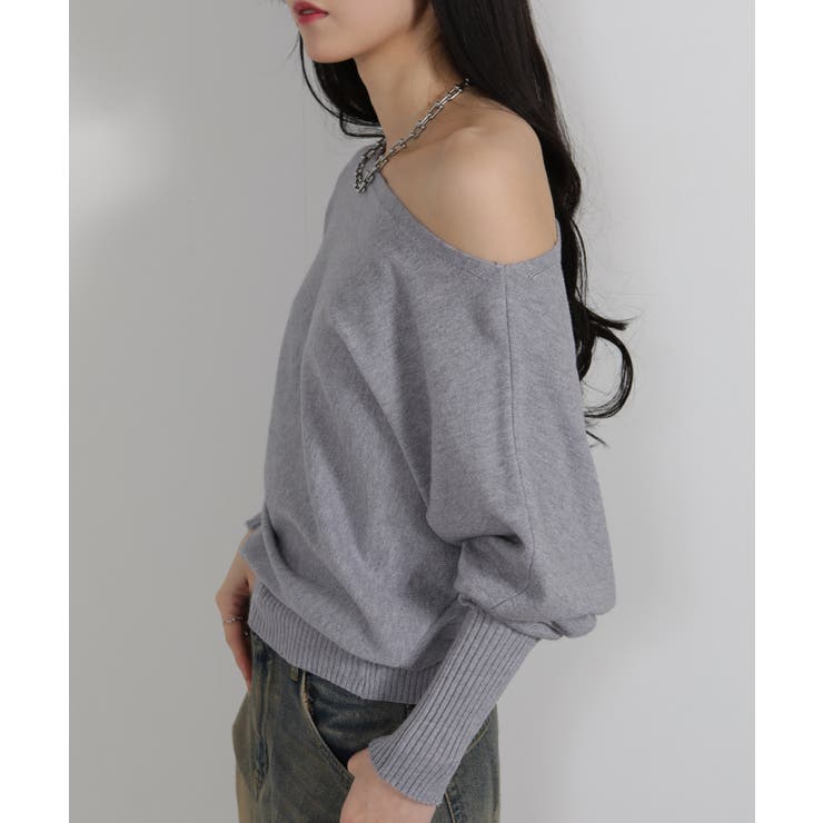 ボートネック ドルマンスリーブニットソートップス | Pumpkin  Port | 詳細画像18 