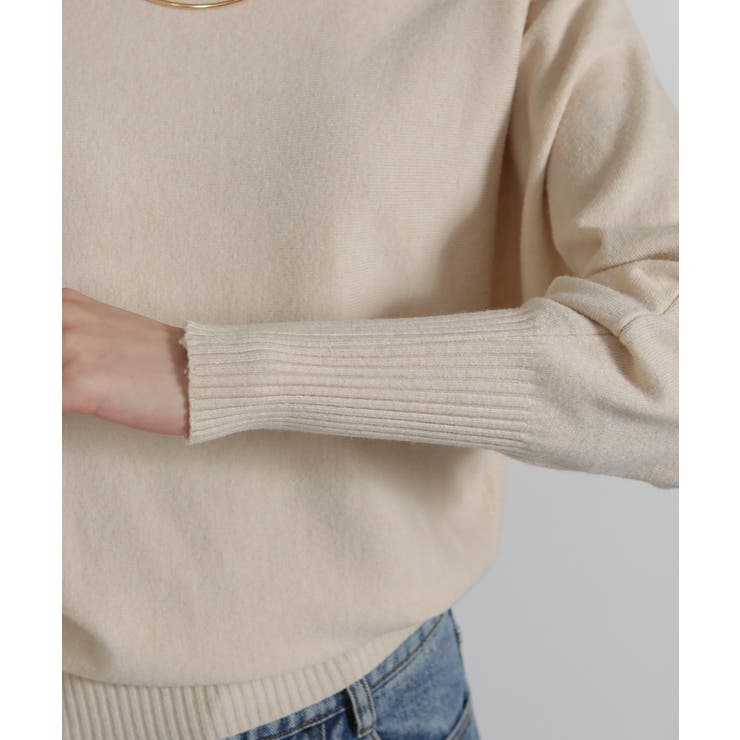 ボートネック ドルマンスリーブニットソートップス | Pumpkin  Port | 詳細画像32 