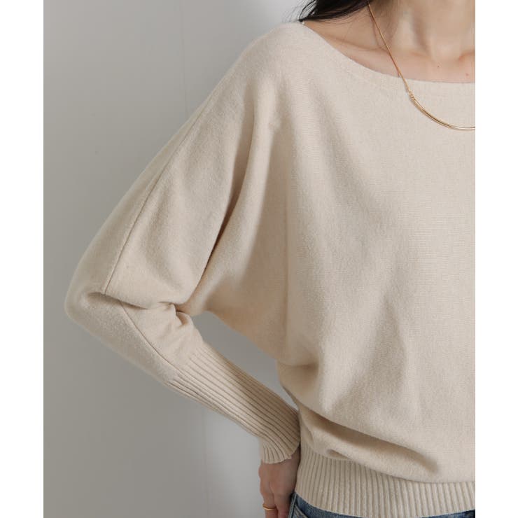 ボートネック ドルマンスリーブニットソートップス | Pumpkin  Port | 詳細画像33 