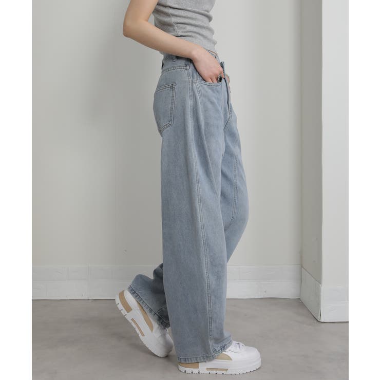 バックウエスト刺繍 ワイド カーヴパンツ | Pumpkin  Port | 詳細画像7 