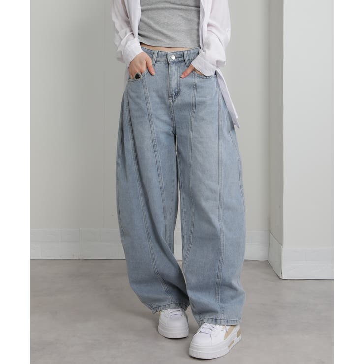 バックウエスト刺繍 ワイド カーヴパンツ | Pumpkin  Port | 詳細画像9 