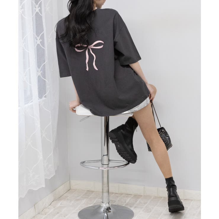 リボンプリントBIGサイズ Tシャツ | Pumpkin  Port | 詳細画像17 
