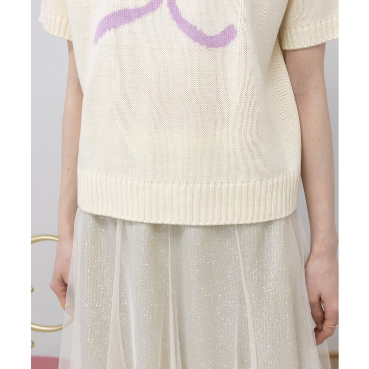 depound 半袖ニット F アイボリー depound 半袖ニット F アイボリー v neck half sleeve pullover