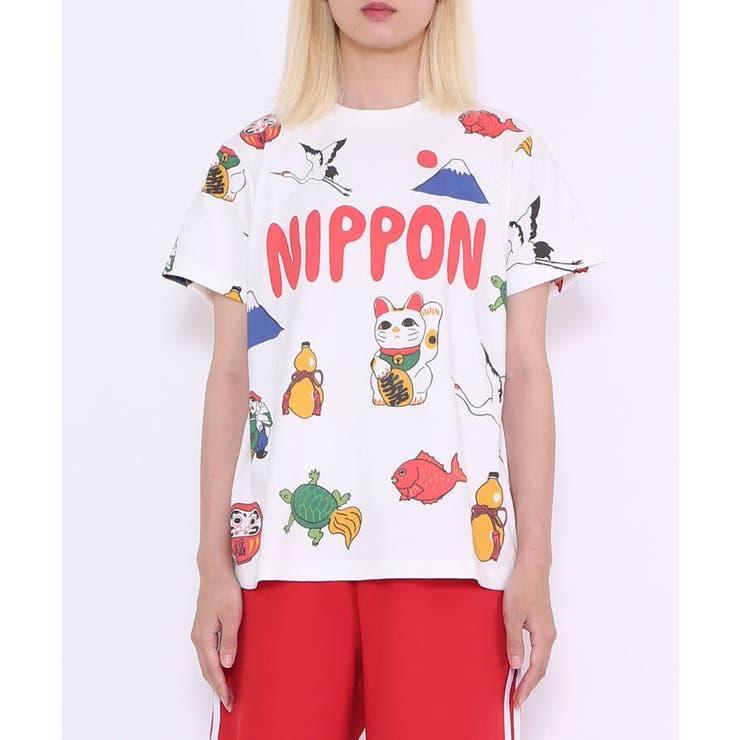 NIPPON総柄Tシャツ[品番：PNYW0004423]｜PUNYUS （プニュズ）のレディースファッション通販｜SHOPLIST（ショップリスト）