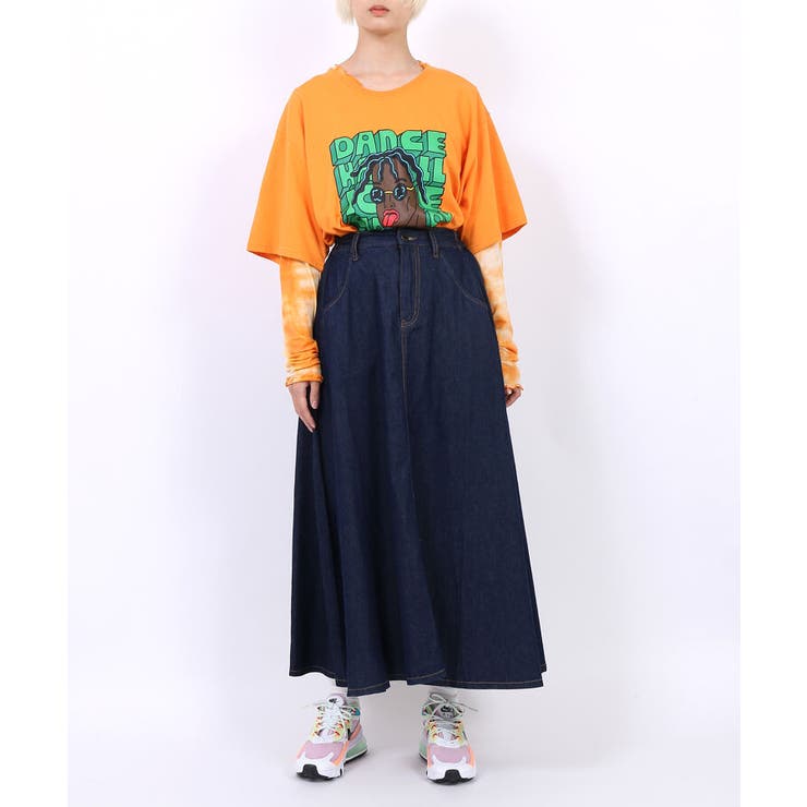 デニムロングスカート[品番：PNYW0004026]｜PUNYUS （プニュズ）の