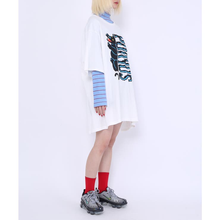 PUNYUS ブラックパンサースタジャン　渡辺直美 ブラックパンサービッグTシャツ[品番：PNYW0004365]｜PUNYUS