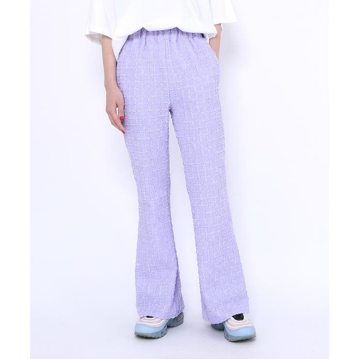 ブロックパターンフレアパンツ[品番：PNYW0004370]｜PUNYUS （プニュズ